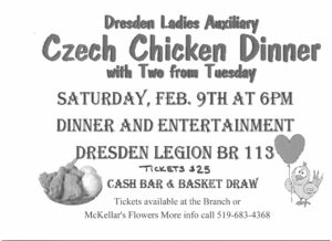 Czech Chicken Dinner @ Dresden Legion